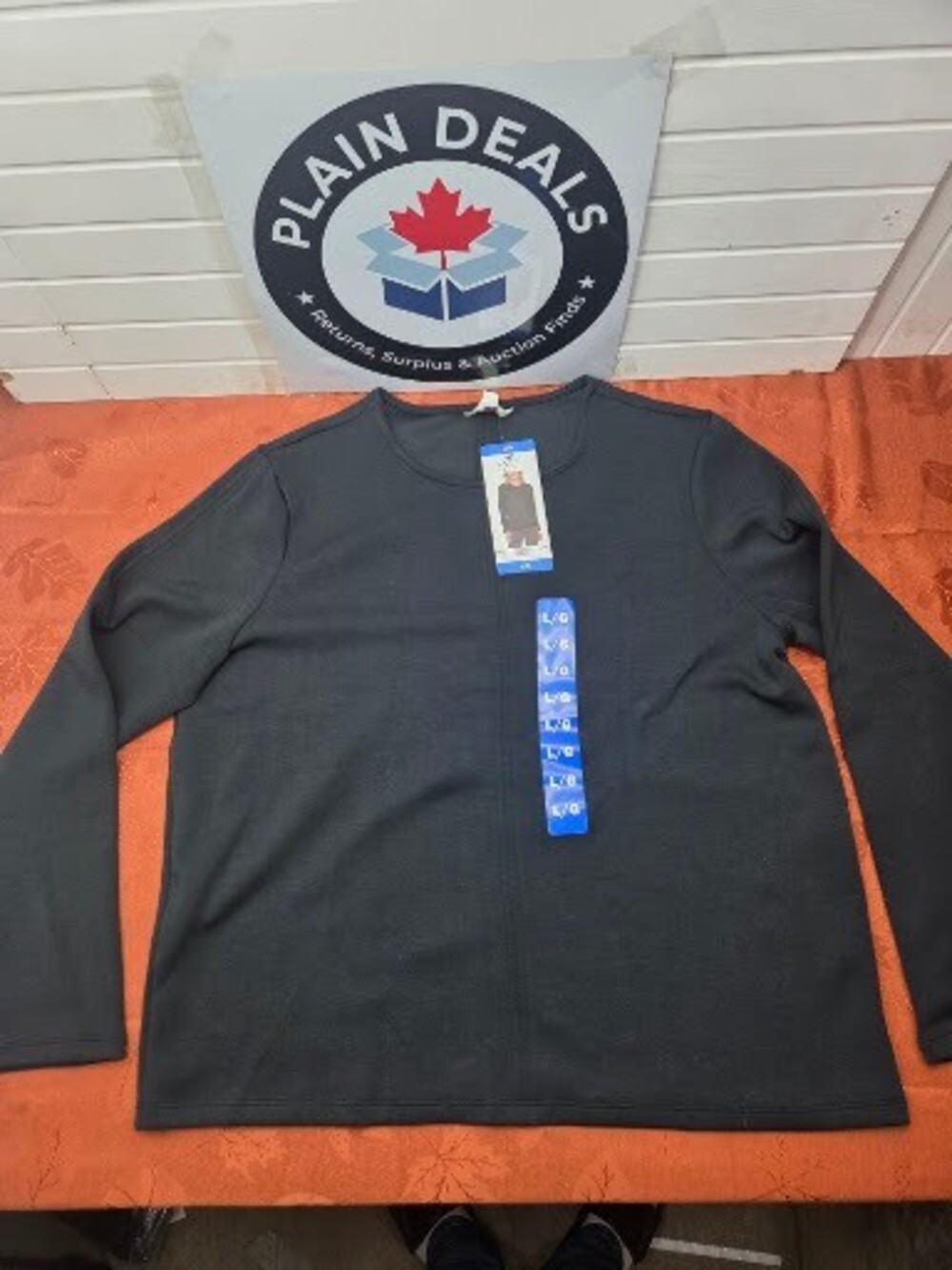 Up! Ladies Long Sleeve Modal Blend Top, Washed Black, Size L